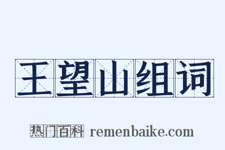 王望山组词是什么意思的图片